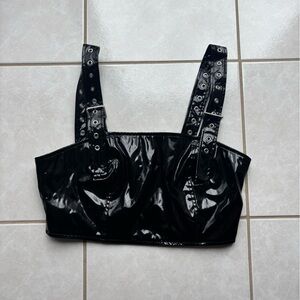 Vinyl Leather Crop Top
